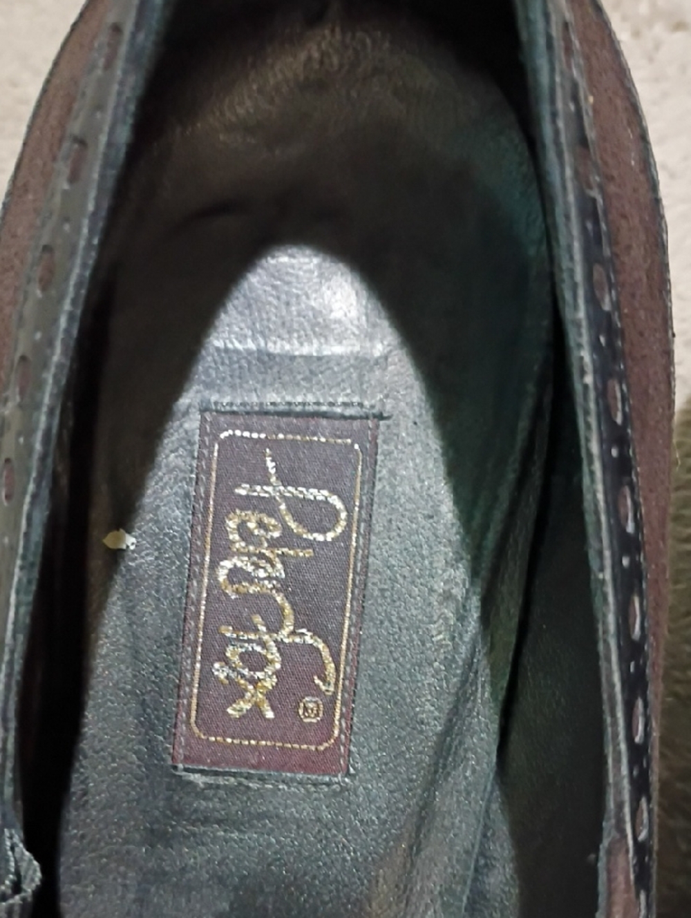 Peter Fox Brown Mary Jane Heels with Brogue Accent - Picture 6 of 8